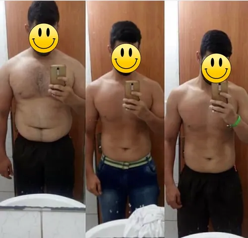 Evolução de composição corporal em paciente acompanhado online