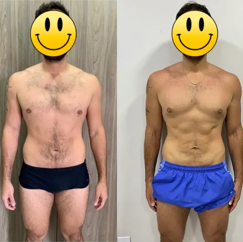 Resultado real de definição muscular com plano alimentar personalizado
